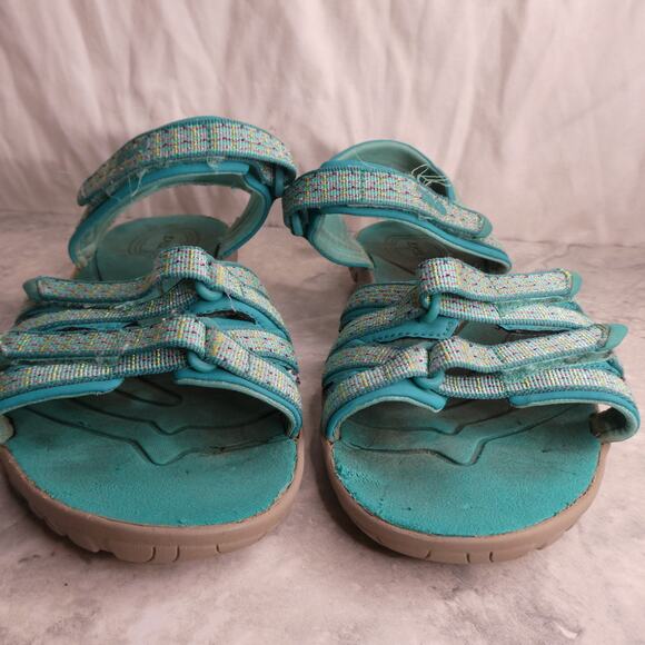 Teva‎ Tirra Metallic Girls Size 7 Strappy Sandals - Picture 3 of 9